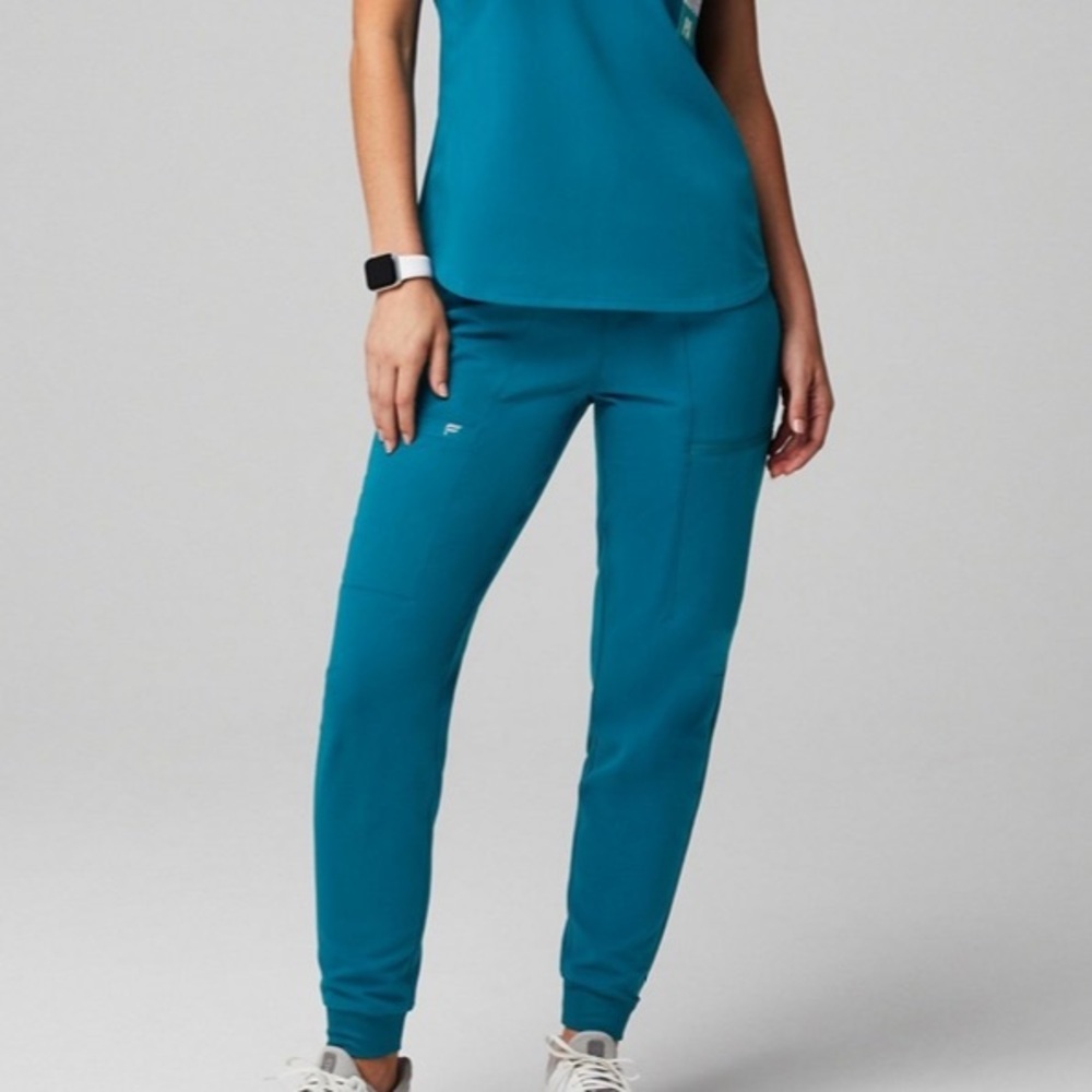 NWT Fabletics On Call Scrub Jogger Caribbean Blue S Reg E76 - Picture 5 of 6